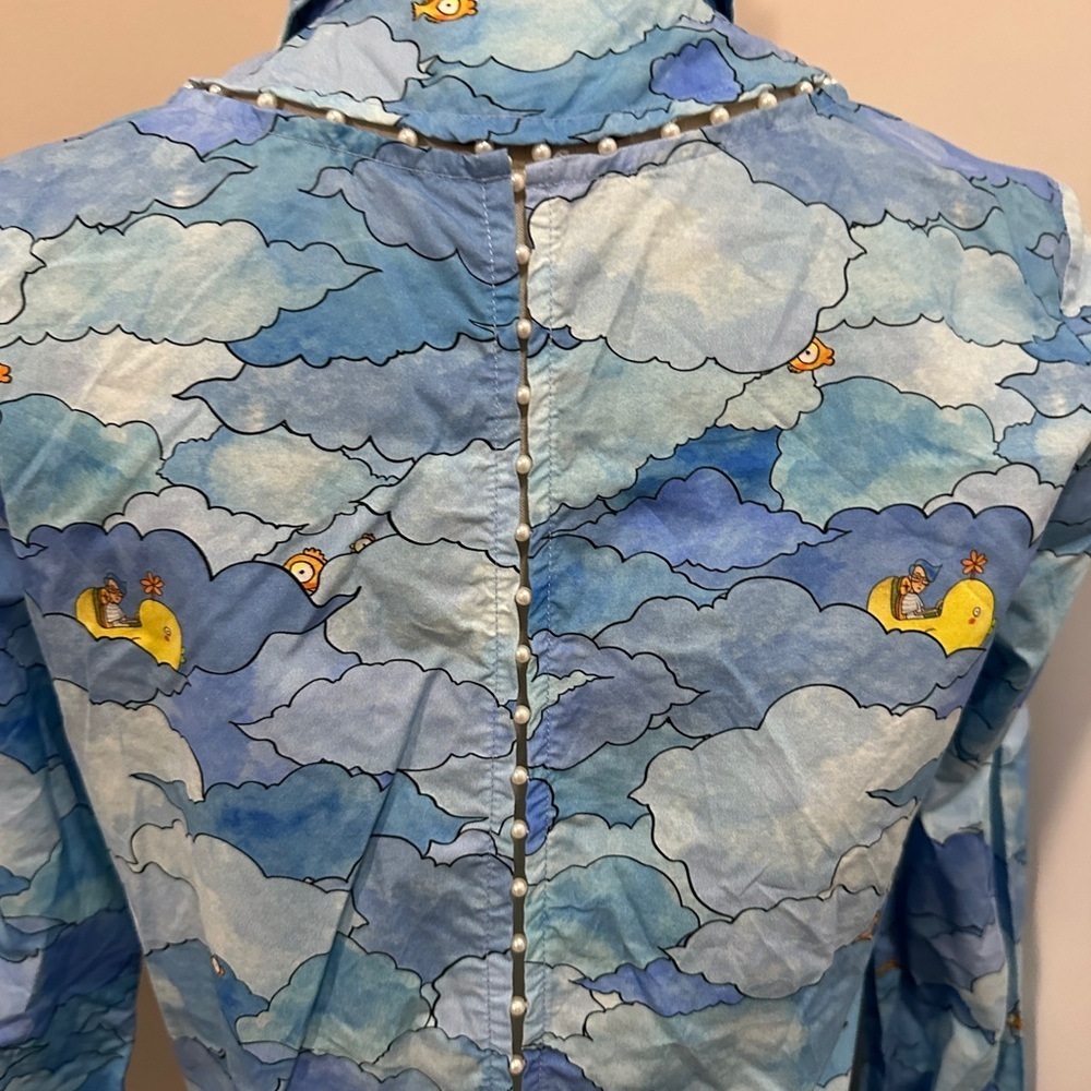 Blue Duck Patterned Button-Up Shirt - Picture 2 of 7